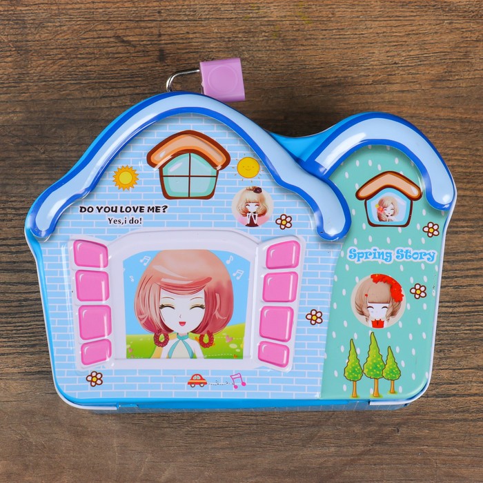 Копилка металл "Домик принцессы" МИКС 13х18х6,5 см