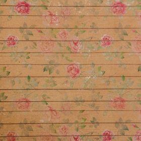 Бумага упаковочная крафт «Роспись на досочках», 50 х 70 см от Сима-ленд