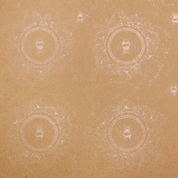 Бумага упаковочная крафт «Пчёлки», 50 х 70 см