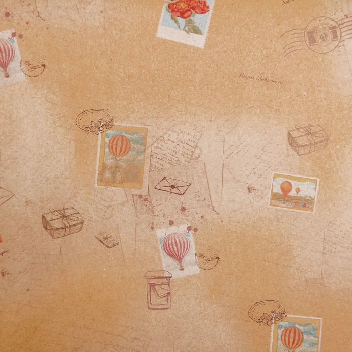 Бумага упаковочная крафт «Письмо счастья», 50 х 70 см