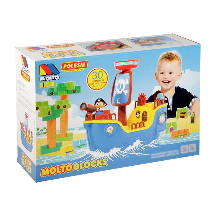 Набор «Пиратский корабль», +конструктор, 30 деталей