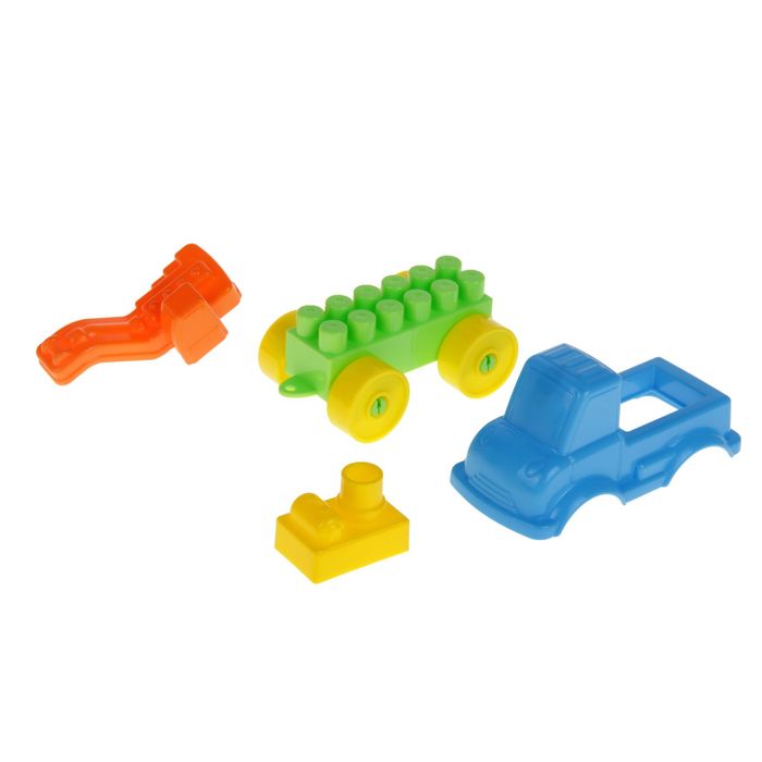 Конструктор "Юный путешественник, автомобиль-кран", 8 деталей