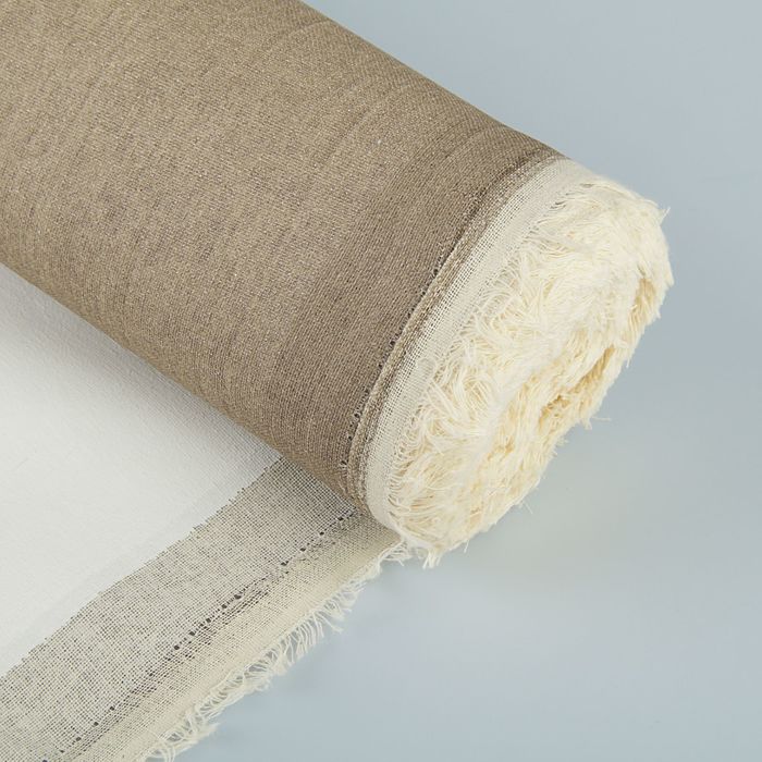 Холст в рулоне хлопок 100% акриловый грунт 2.1*10м м/з 300г/м² темн.осн Италия