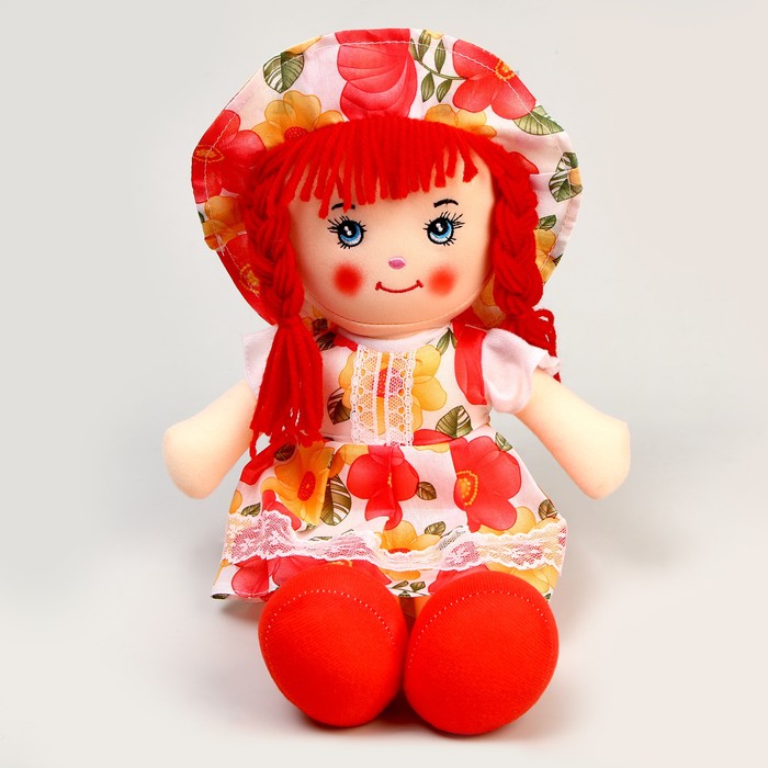 Мягкая кукла «Девочка», платье в цветочек, цвета МИКС мягкая кукла девчушка юбочка в цветочек