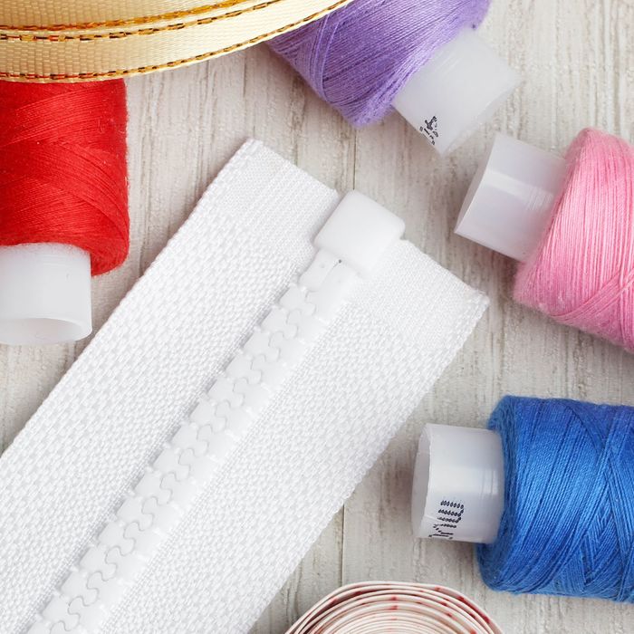 Молния "Трактор", №5, разъёмная, 80см, цвет белый