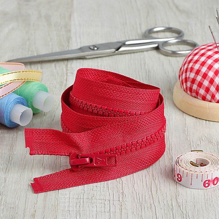 Молния "Трактор", №5, разъёмная, 80см, цвет светло-бордовый