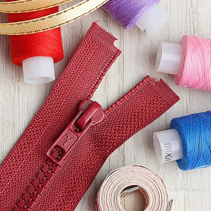 Молния "Трактор", №5, разъёмная, 80см, цвет бордовый