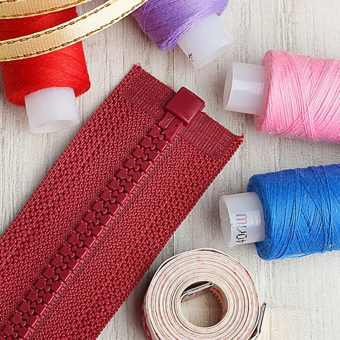 Молния "Трактор", №5, разъёмная, 80см, цвет бордовый