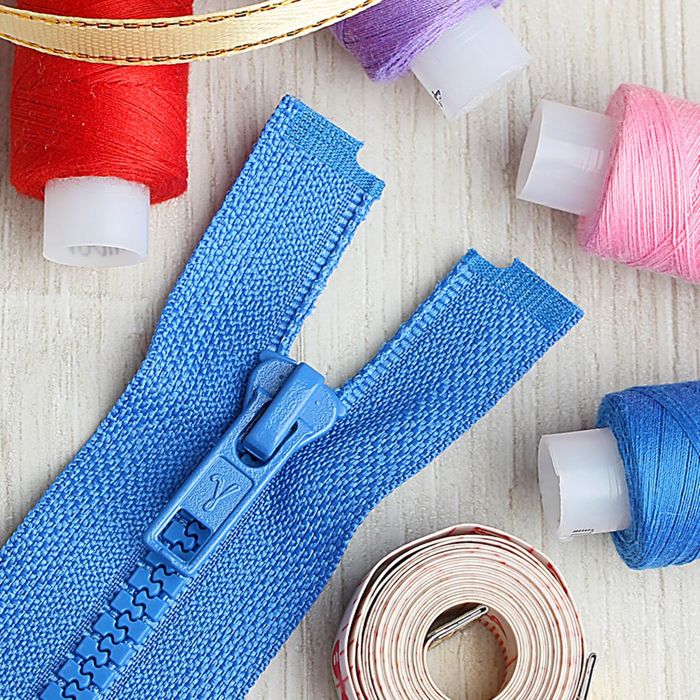 Молния "Трактор", №5, разъёмная, 80см, цвет васильковый