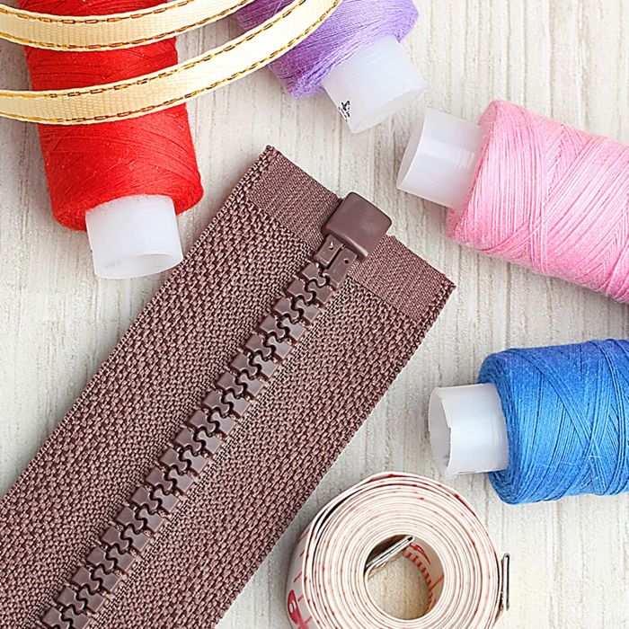 Молния "Трактор", №5, разъёмная, 80см, цвет коричневый