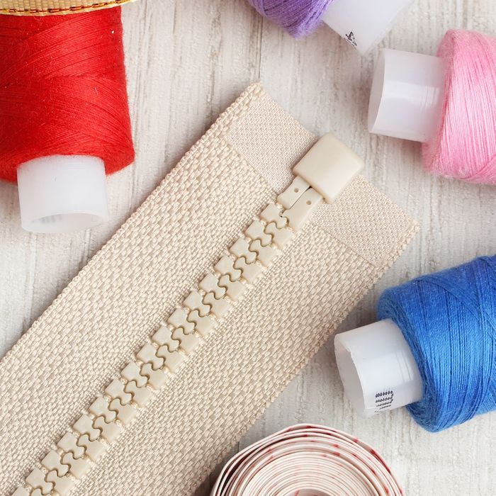 Молния "Трактор", №5, разъёмная, 80см, цвет слоновая кость