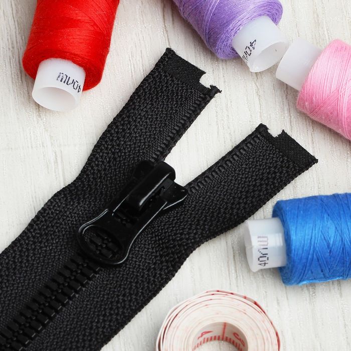 Молния "Трактор", №7-8, разъёмная, 65см, цвет чёрный