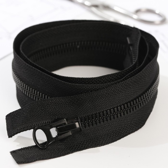 Молния "Трактор", №7-8, разъёмная, 75см, цвет чёрный