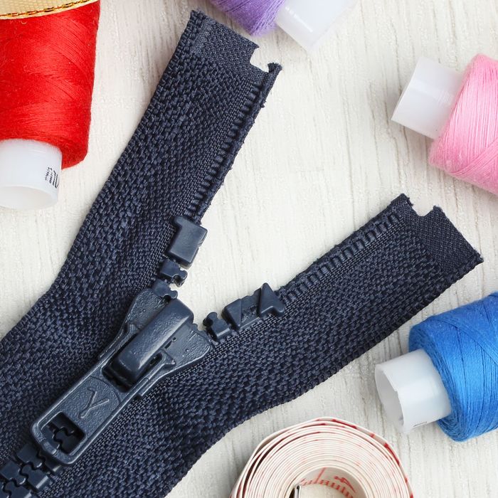 Молния "Трактор", №7-8, разъёмная, 70см, цвет тёмно-синий