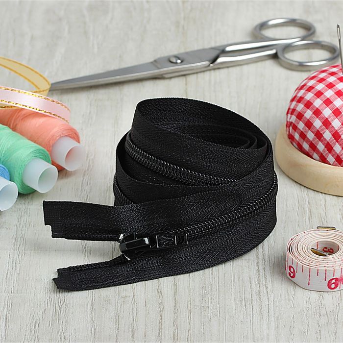 Молния "Спираль", №5, разъёмная, 100см, цвет чёрный