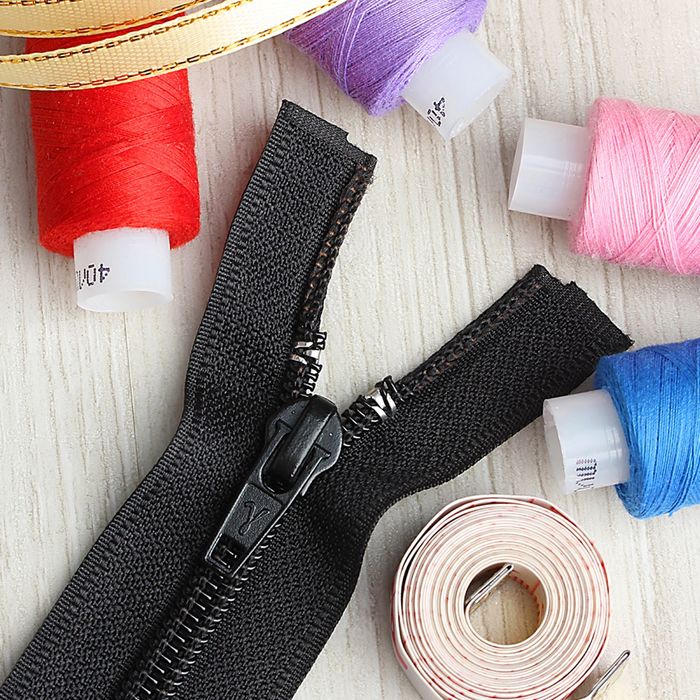 Молния "Спираль", №7, разъёмная, 2 бегунка, 200см, цвет чёрный