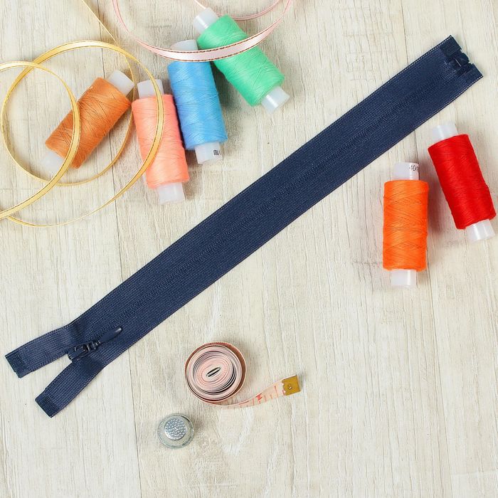 Молния "Спираль", №3, разъёмная, 25см, цвет тёмно-синий