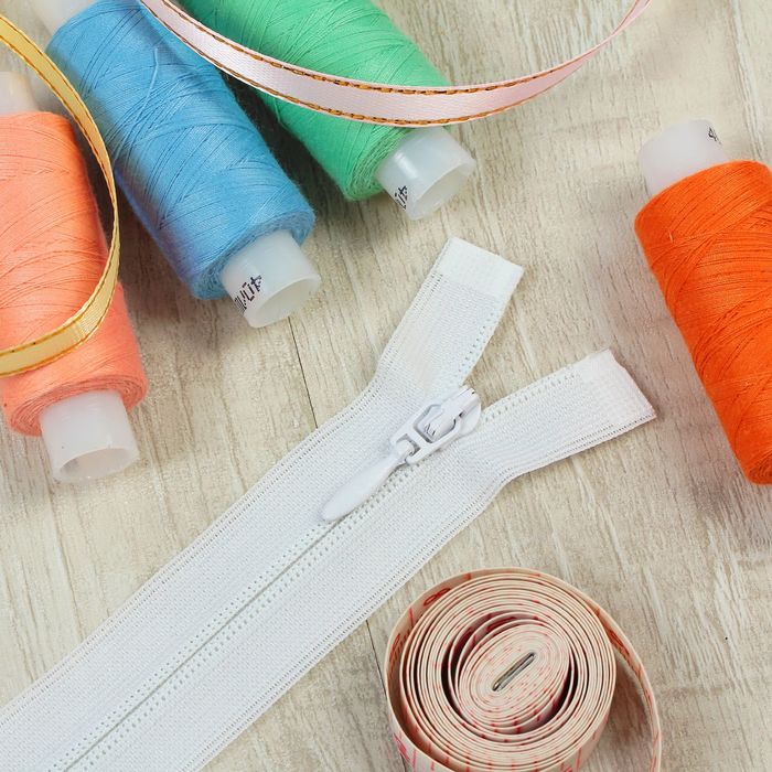 Молния "Спираль", №3, разъёмная, 30см, цвет белый