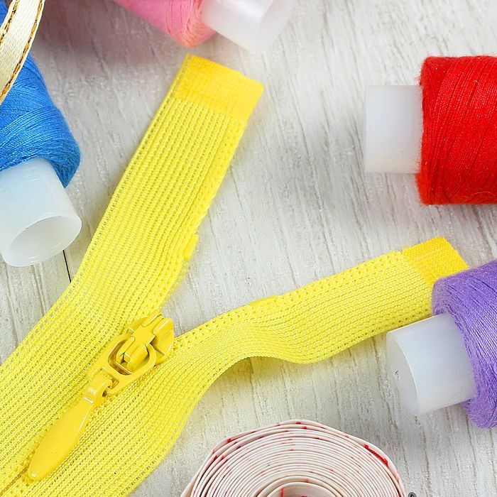 Молния "Спираль", №3, разъёмная, плательная, 50см, цвет ярко-жёлтый