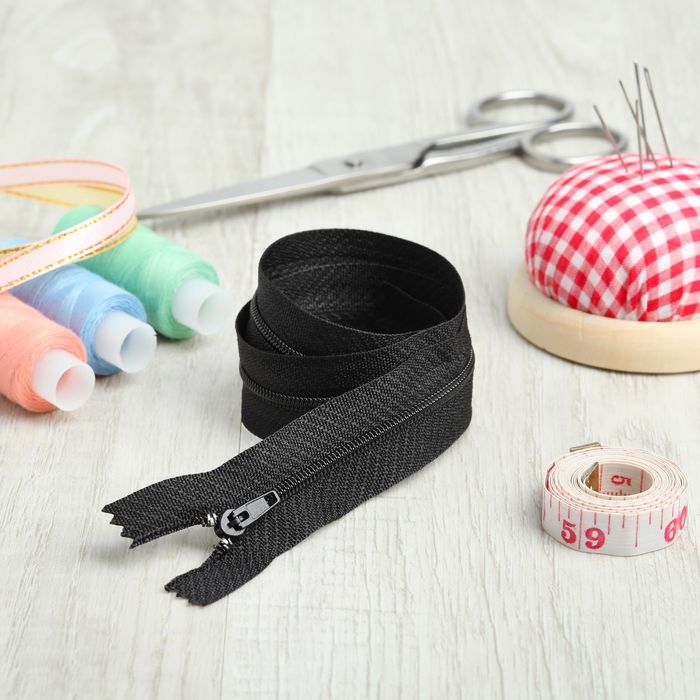 Молния "Спираль", №3, неразъёмная, 60см, цвет чёрный