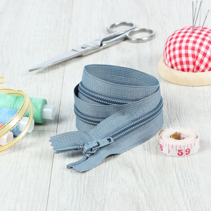 Молния "Спираль", №7, неразъёмная, обувная, 50см, цвет серый