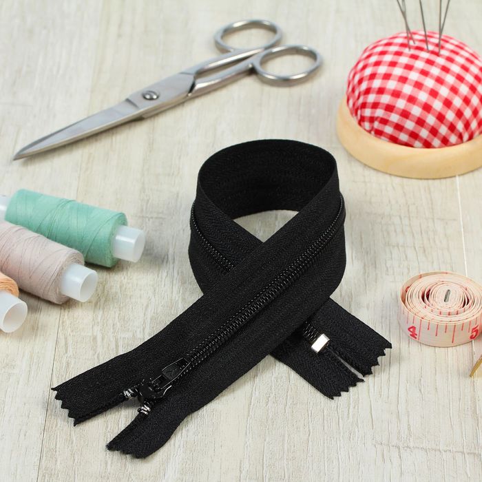 Молния "Спираль", №5, неразъёмная, 30см, цвет чёрный