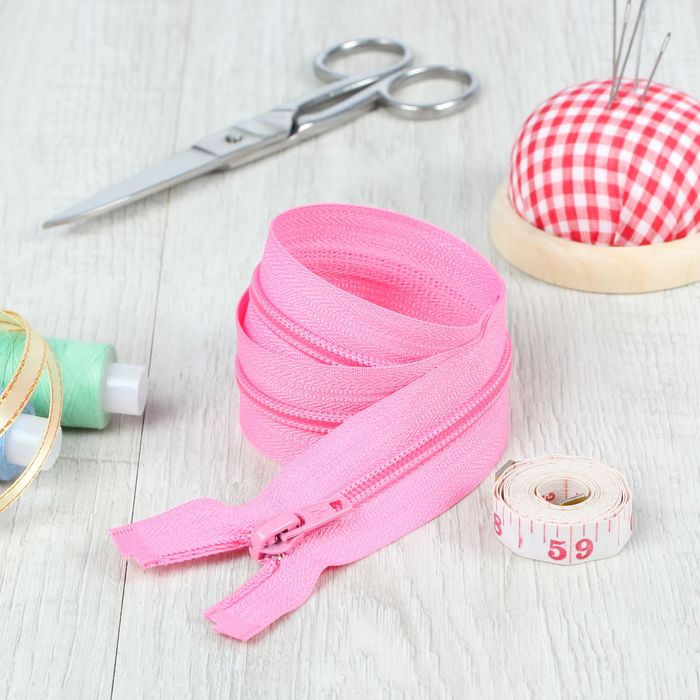 Молния "Спираль", №5, разъёмная, 50см, цвет ярко-розовый