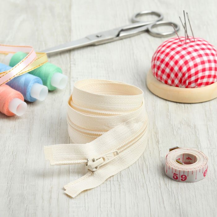 Молния "Спираль", №5, разъёмная, 60см, цвет слоновая кость