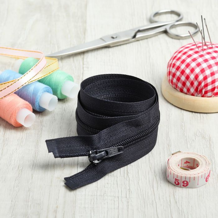 Молния "Спираль", №5, разъёмная, 60см, цвет чёрно-синий