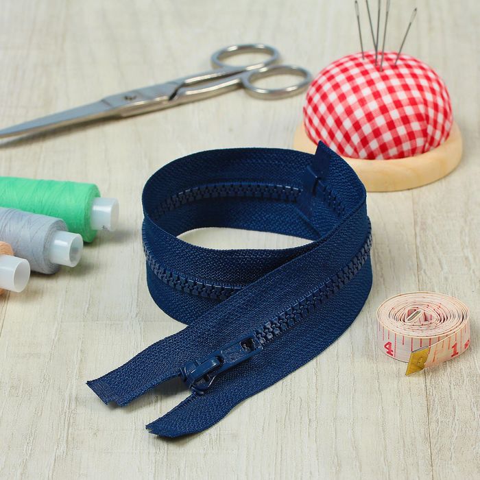 Молния "Трактор", №5, разъёмная, 40см, цвет синий