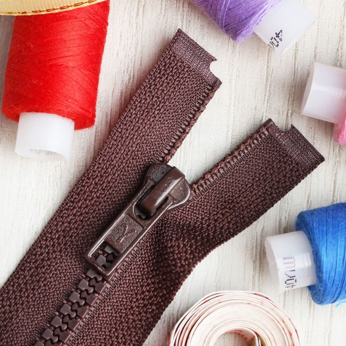 Молния "Трактор", №5, разъёмная, 75см, цвет шоколадный