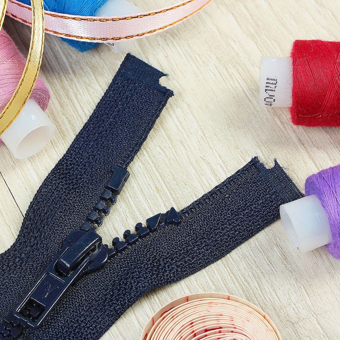 Молния "Трактор", №5, разъёмная, 45см, цвет тёмно-синий