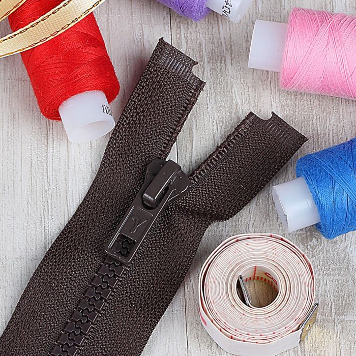 Молния "Трактор", №5, разъёмная, 100см, цвет тёмно-коричневый