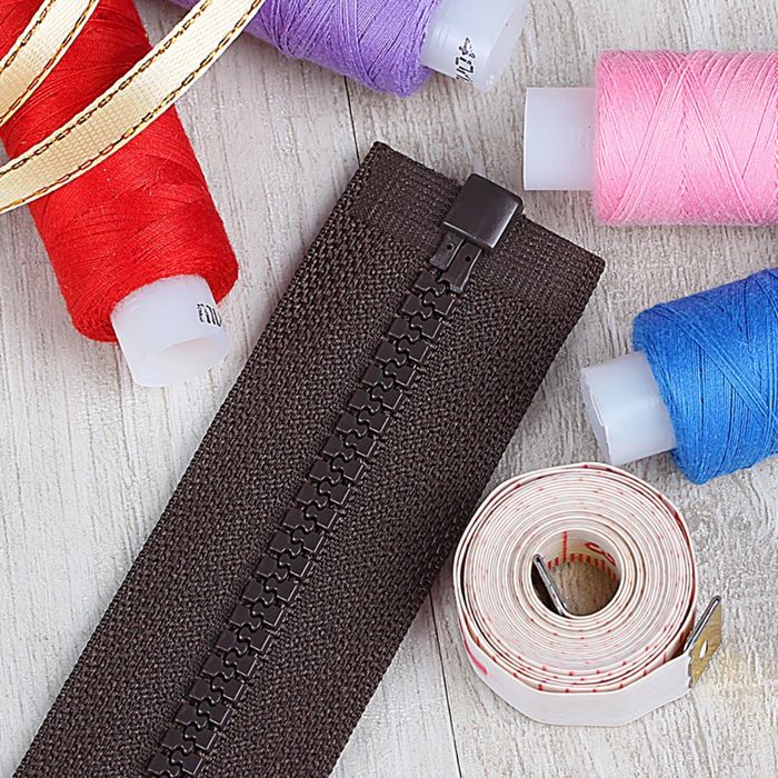 Молния "Трактор", №5, разъёмная, 100см, цвет тёмно-коричневый