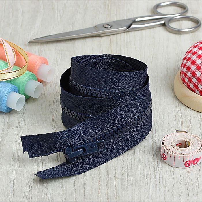 Молния "Трактор", №5, разъёмная, 100см, цвет тёмно-синий