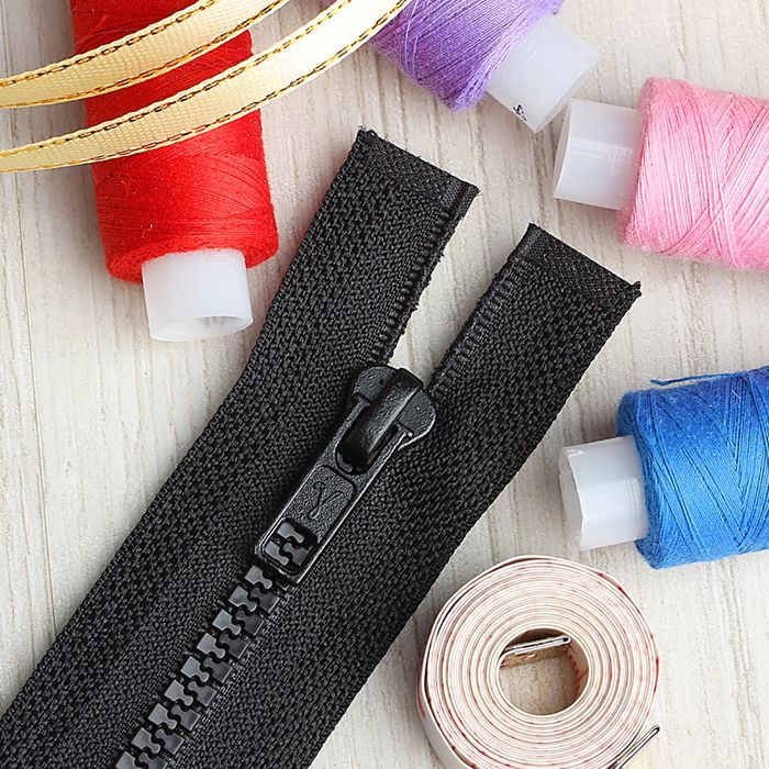 Молния "Трактор", №5, разъёмная, 2 бегунка, 130см, цвет чёрный