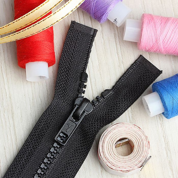 Молния "Трактор", №5, разъёмная, 2 бегунка, 130см, цвет чёрный