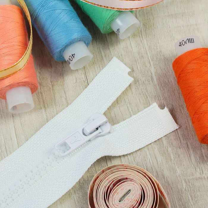 Молния "Трактор", №5, разъёмная, 30см, цвет белый