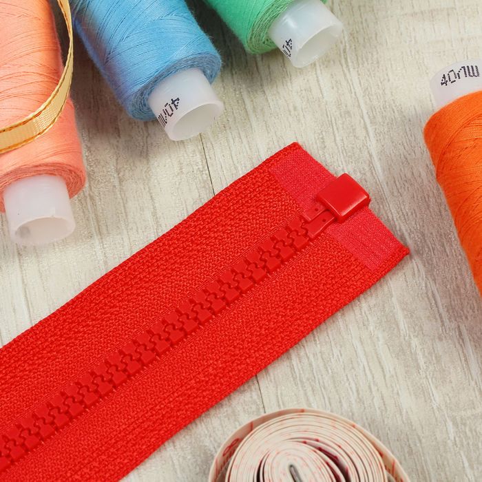 Молния "Трактор", №5, разъёмная, 30см, цвет красный