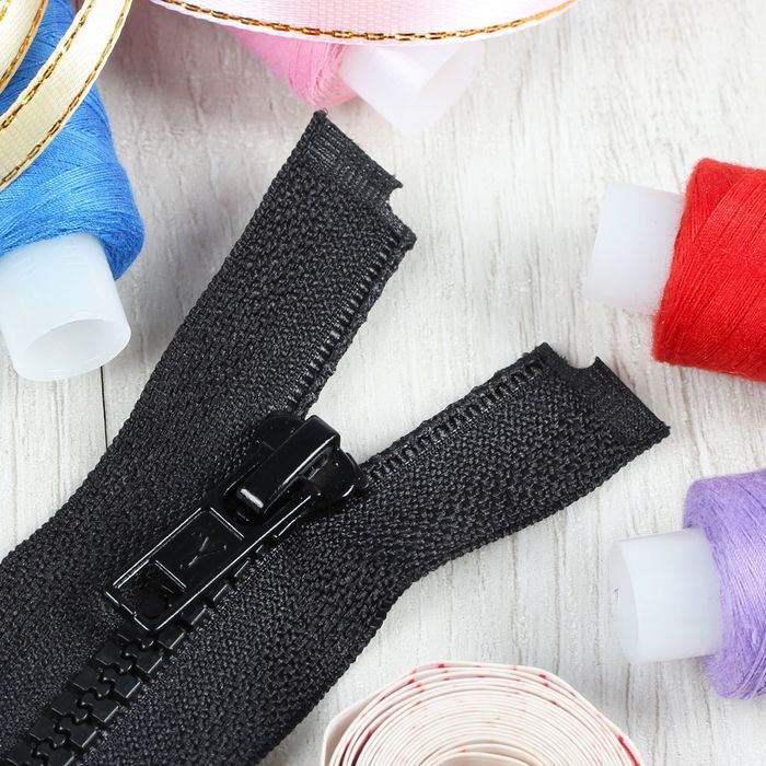 Молния "Трактор", №5, разъёмная, 50см, цвет чёрный