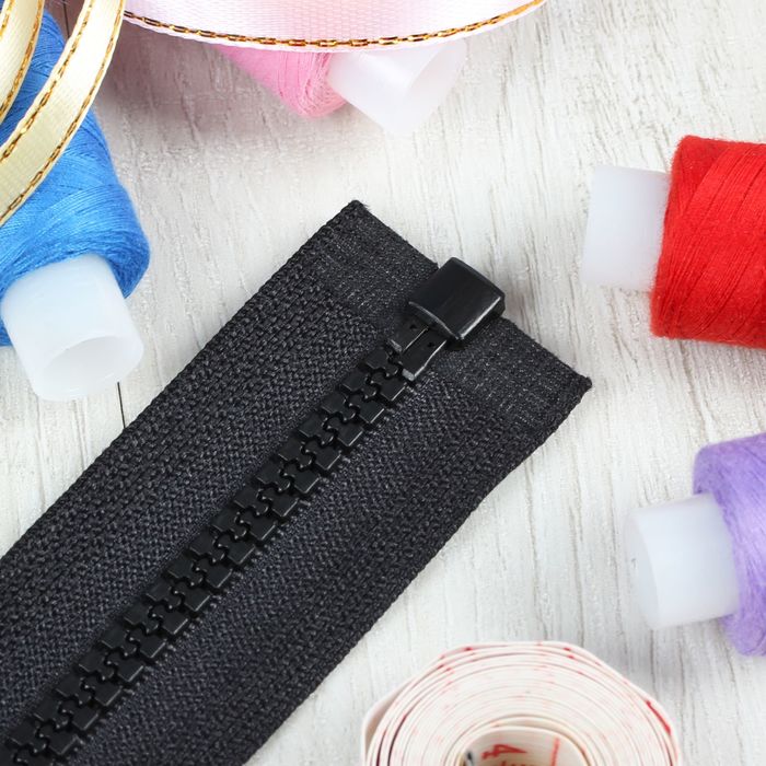 Молния "Трактор", №5, разъёмная, 50см, цвет чёрный