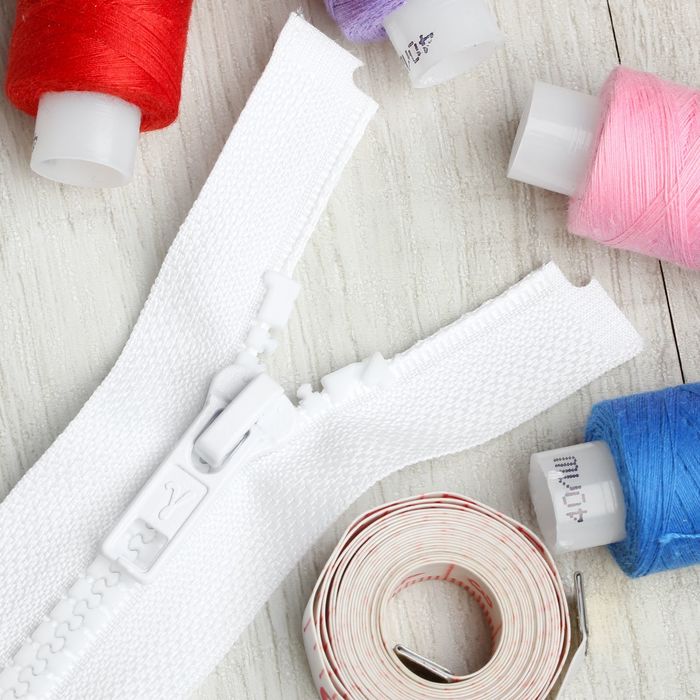 Молния "Трактор", №5, разъёмная, 65см, цвет белый