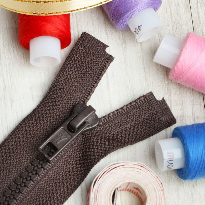 Молния "Трактор", №5, разъёмная, 65см, цвет тёмно-коричневый