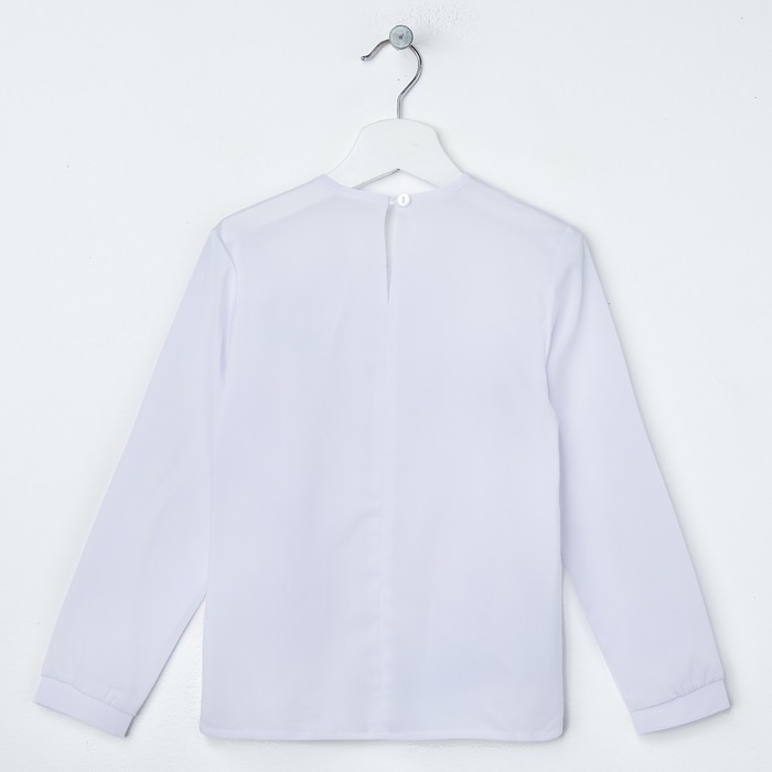 Блузка с воланами для девочки "Лика" , рост 122-128 см, цвет белый БШЛ