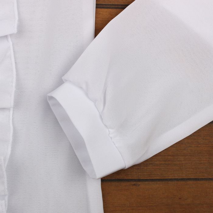 Блузка с воланами для девочки "Лика" , рост 122-128 см, цвет белый БШЛ