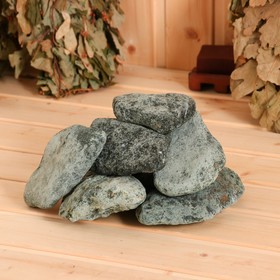 Камень для бани 'Дунит' обвалованный, коробка 20 кг, мытый Ош