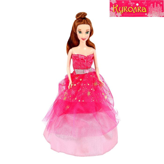 Кукла модель "Карина" в вечернем платье, МИКС
