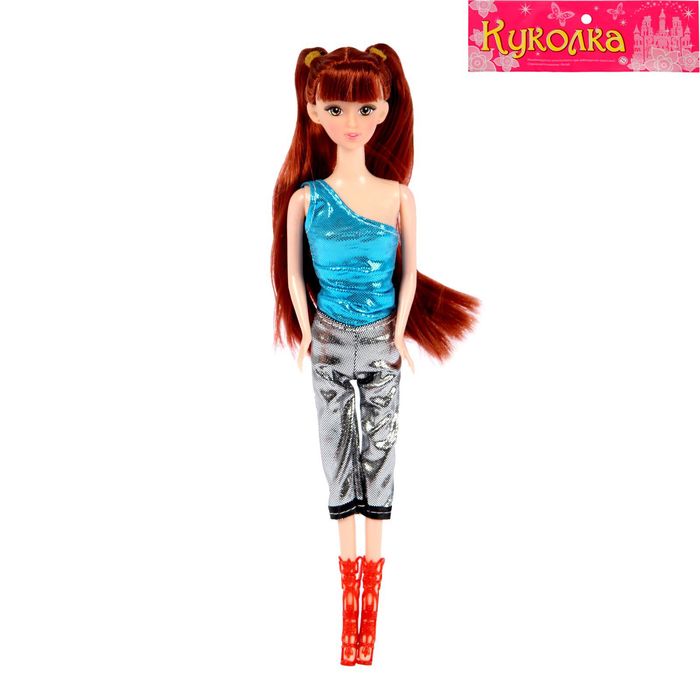 Кукла модная "Нина" с длинными волосами, МИКС