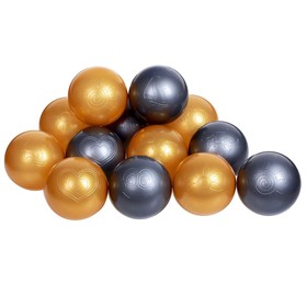 Шарики для сухого бассейна «Перламутровые», диаметр шара 7,5 см, набор 100 штук, цвет металлик Ош