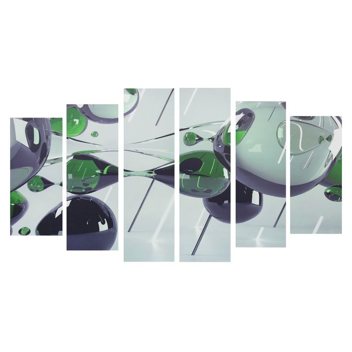 Модульная картина на подрамнике "Иллюзия", 2 — 25×57,5, 2 — 25×74,5, 2 — 25×84,5 см, 150×84,5 см